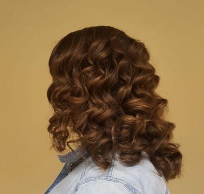 Aveda hair color and highlight with style.