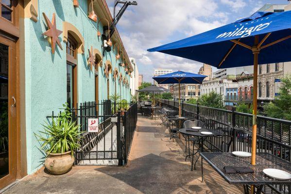 Rooftop Dining on El Big Bad Patio overlooking historic district & market square park