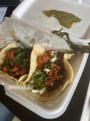 Chorizo tacos