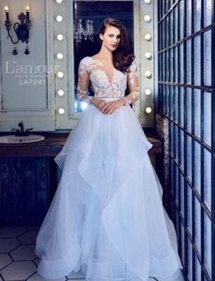 Sheer top bridal gown