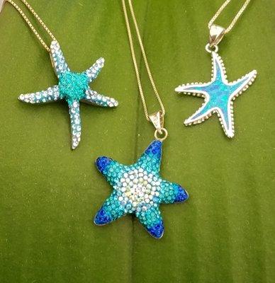 Sterling starfish pendants... $79. - $99.