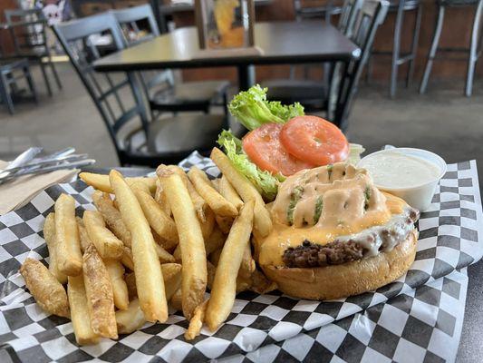 California Burger - substitute impossible burger patty