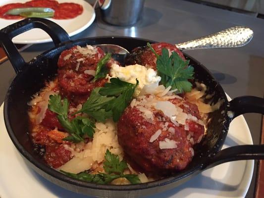 Never The Same Meatballs. They incorporate odds n ends of cure meat in them! It was love at first bite :)