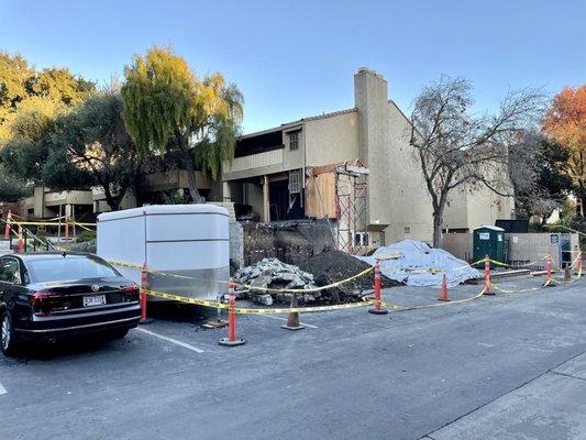 Blocking parking lots and walking areas for 3+ months now