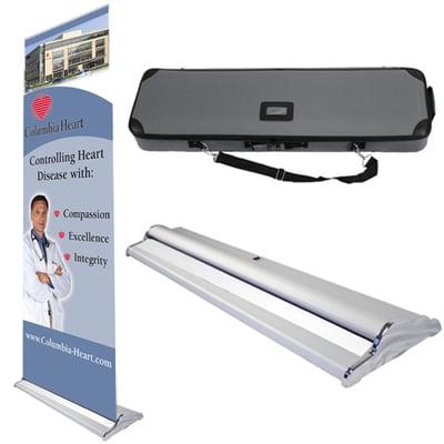 Retractable banners are a great way to display your business whether in the office or on the go!