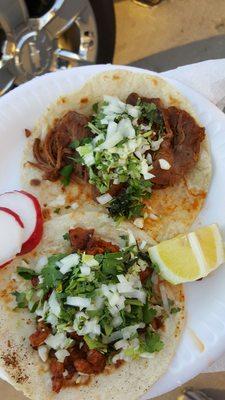 Adobada & birria tacos. Adobada was so good I ordered more!