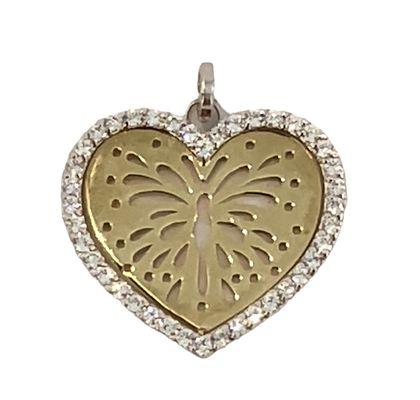 14K Gold Heart with Diamonds