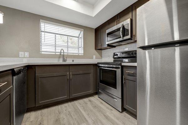 Recently updated apartment home, it includes more modern features and appliances.