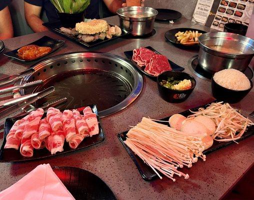 Hot pot + KBBQ