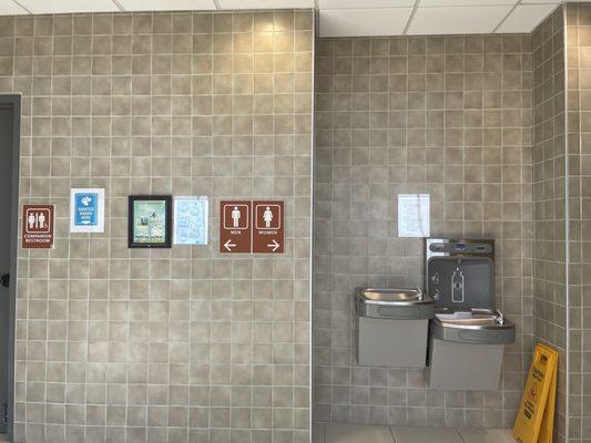 Restrooms/water fountains