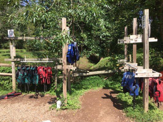 Life vest rack