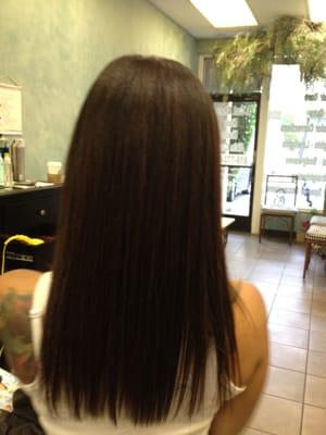 ...This is the after photo of a Brazilian BlowOut on African American hair.