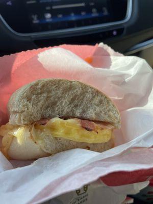 Bacon & egg ciabatta sandwich