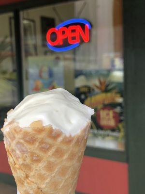 Coconut rancid macnut ice cream