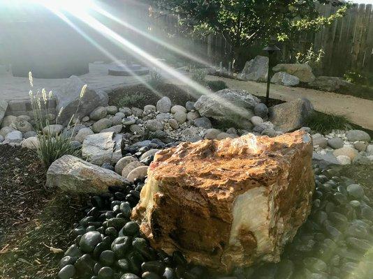 Boulder water feature