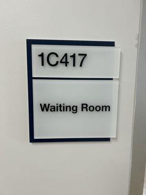 Waiting Room 1C417 GI Lab