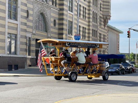 The Handlebar cruising through a red light at a very busy intersection in June 2022.