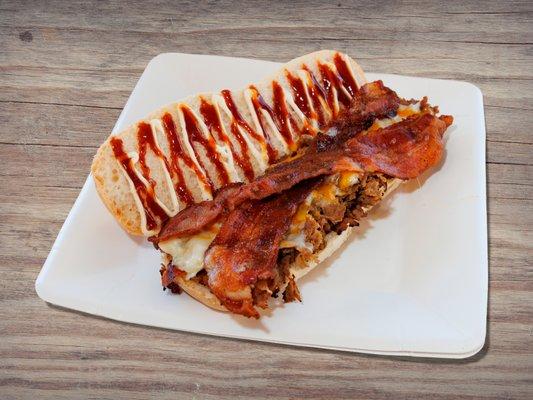 Three Cheese BBQ Bacon Philly