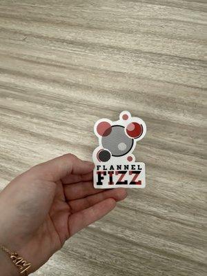 Flannel fizz sticker