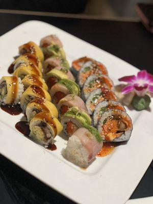 Dragon Roll, YMCA Roll and Oyshii rolls