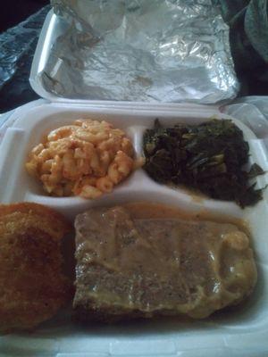 Meatloaf Collards Macaroni