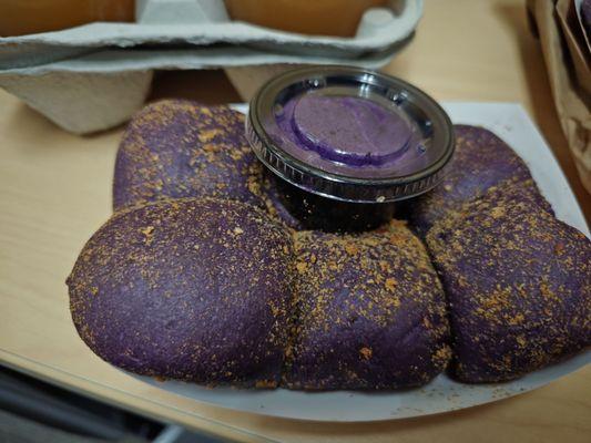 Ube pandesal with Uber butter