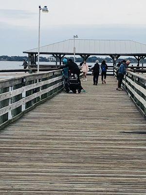 Looking towards the water ... to the end of the pier