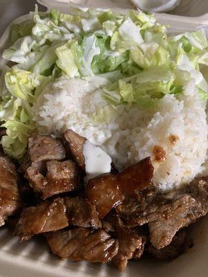 Garlic steak plate