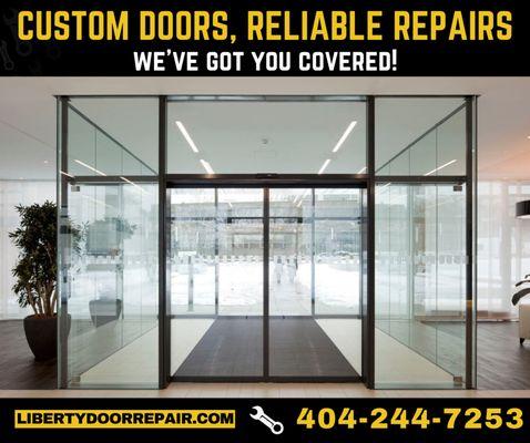 Professional commercial door repair and installation by Liberty Door Repair