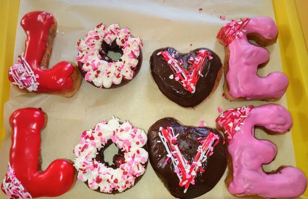 Valentine donuts