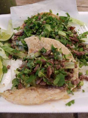 Had enuff meat 2 make more tacos just 1 out of the 3 I had mucho meat