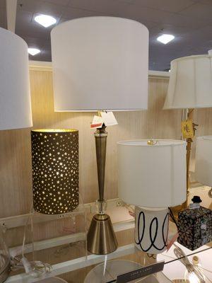 Large selection of lamps & light fixtures.