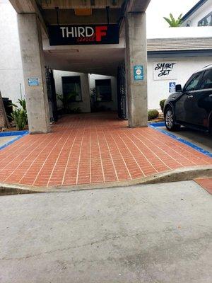 Bottom entrance from parking structure