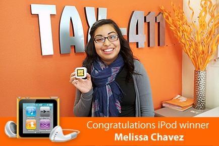 Happy client with her new TAX-411 orange iPod! 