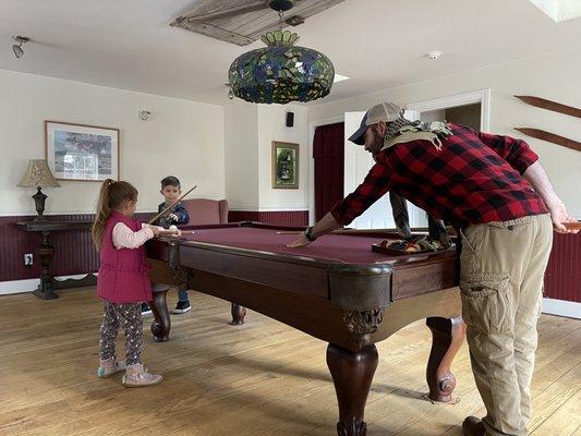 Top floor pool table - closes at 10pm but no one played up there in the evenings during our stay.