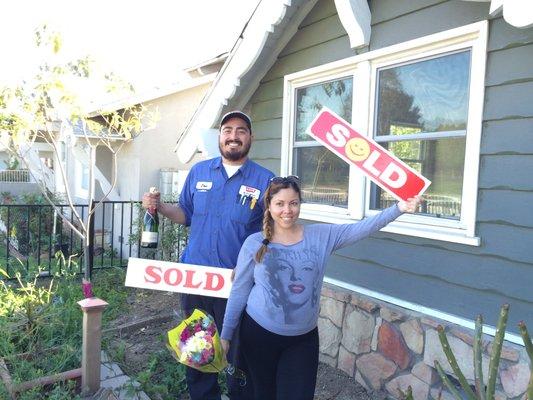 Sold In Winnetka CA,  Nanci, Jose and Baby JJ. Love their new home.