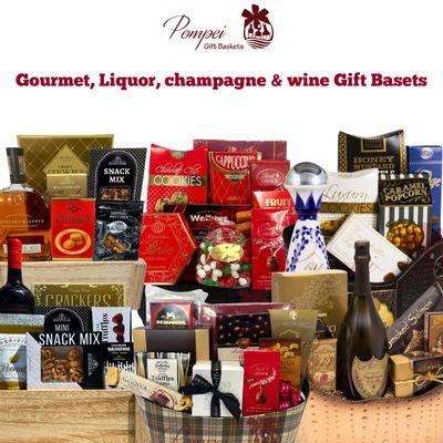 Gourmet, liquor, champagne, and wine gift baskets for all occasions.