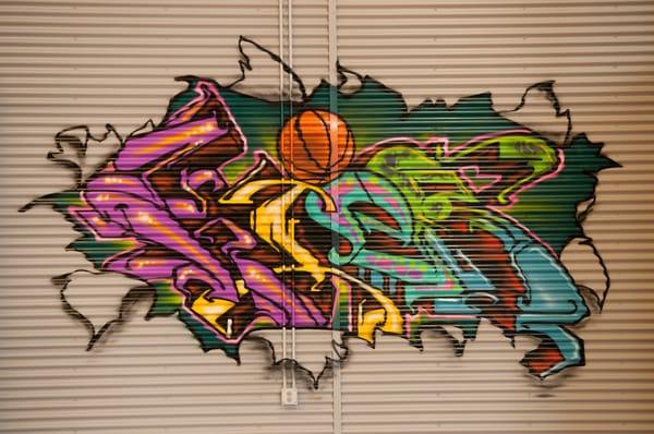 Graffiti art at the basketball court