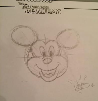 My boyfriend's Mickey Mouse drawing