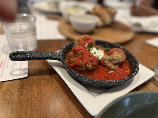 Meatballs with ricotta on too