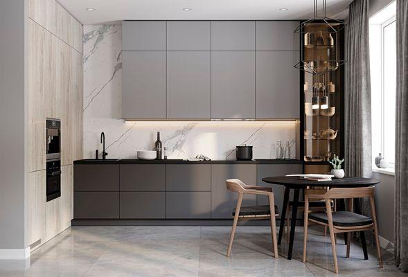 Grey European Style Cabinets 
 #EuropeanCabinets