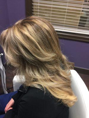 High lights with some balayage.