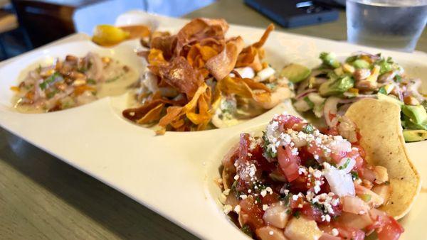 Ceviche sampler