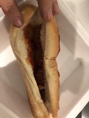 Hotdog bun. Glad it was presliced; makes it easy to pour sauce in the fold.