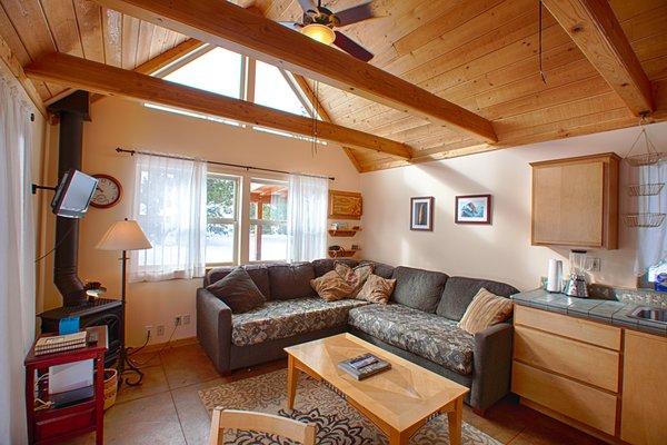 Living room area of the Sage Cabin