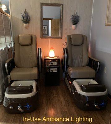 Our Ionic Foot Bath area is warm and relaxing.