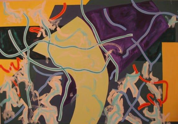 Cascade 2012 oil on canvas - Abstract art painting by Diana Hobson Fine art on Abbot Kinney Blvd