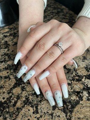 Acrylic nails.