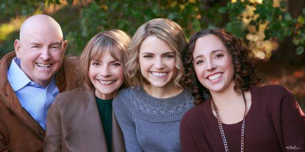 Girls plus one- Family portraits, Los Altos, park settings, beautiful light, dePolo Photography