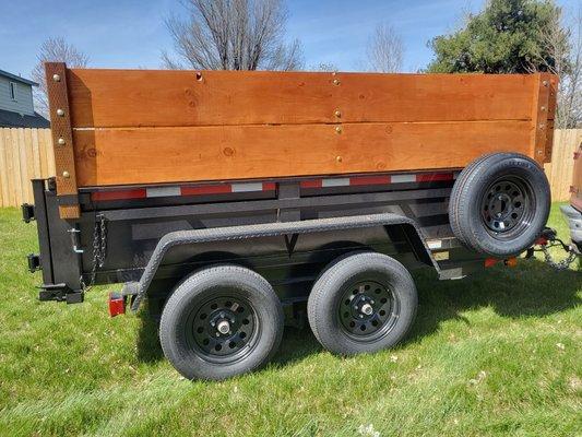 7 yd dump trailer available to rent